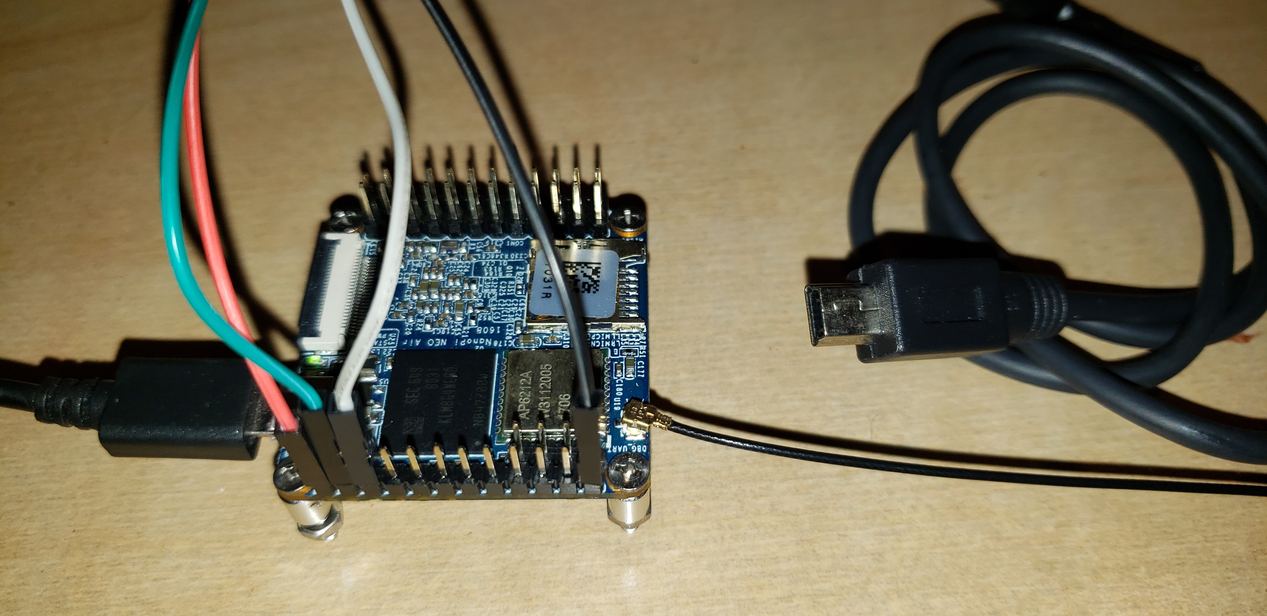 NanoPi-Neo-Air with USB tether connected